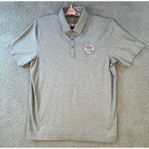 TravisMathew Mens Polo Shirt XL Gray Coors Light Logo